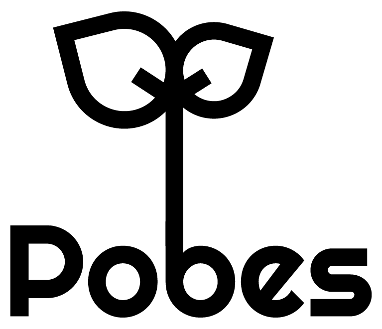 Logotipo Autocares Pobes en color negro adaptado para icono de transporte sostenible